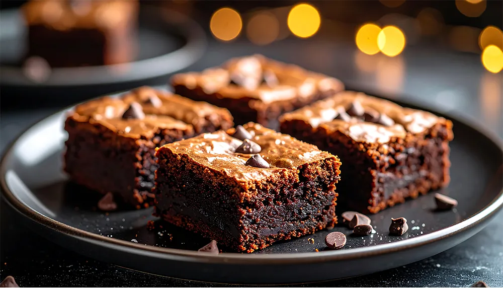 Saftig brownie med smak av jul